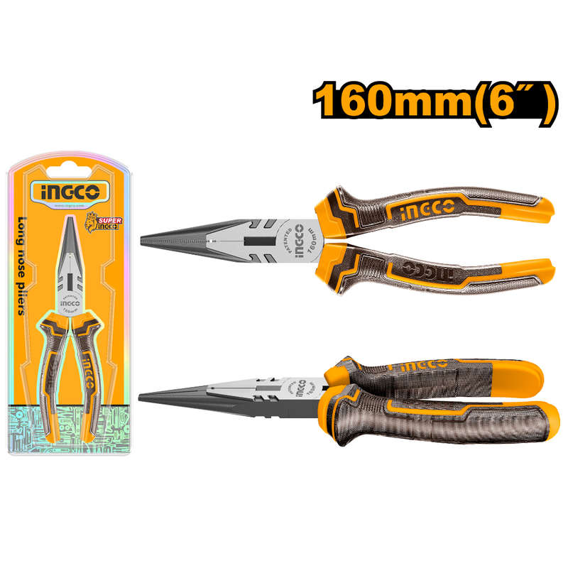 Ingco Plier L/nose 160mm Polished