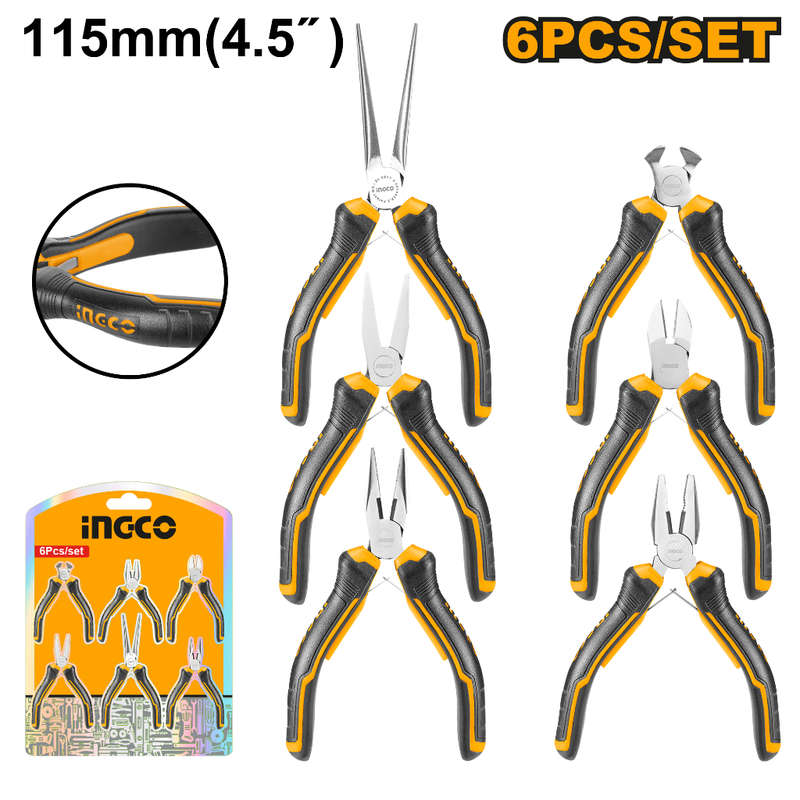 Ingco Plier Mini Set 6pc