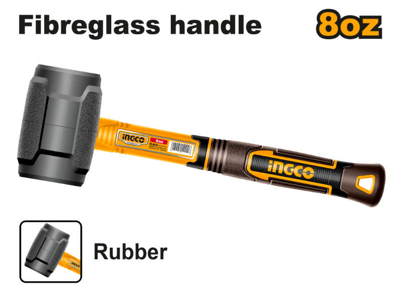 Ingco Mallet Black 220g F/glass Hndl