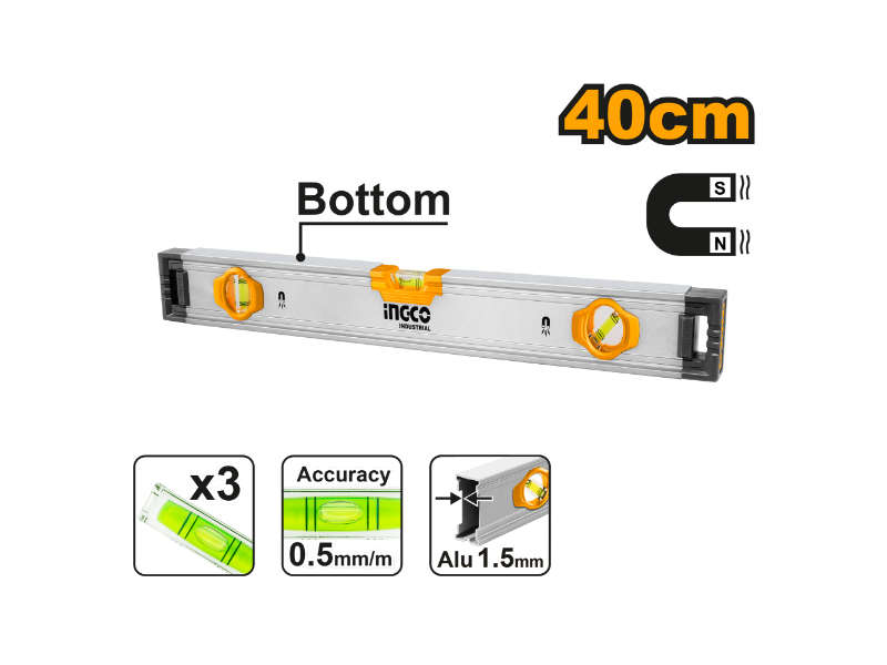 Ingco Level Alum With Magnet 40cm
