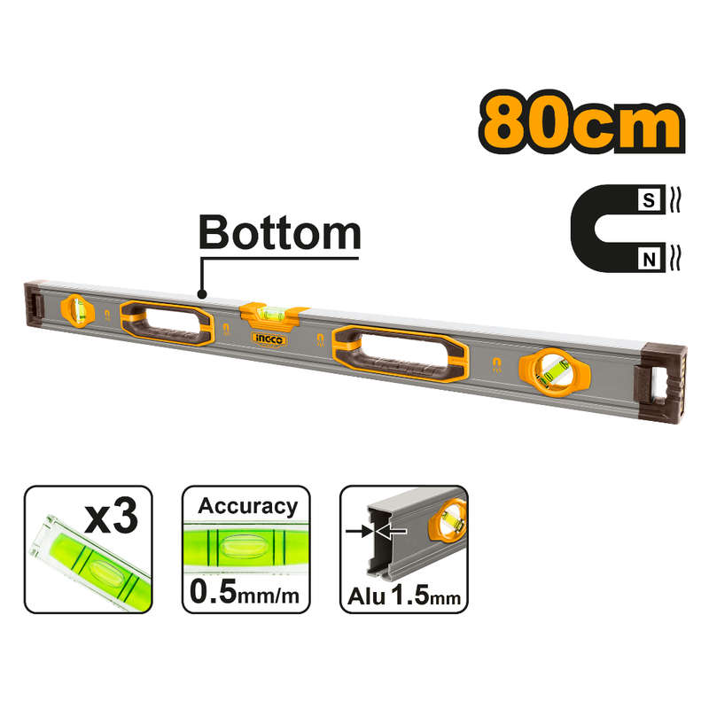 Ingco Level Alum With Magnet 80cm