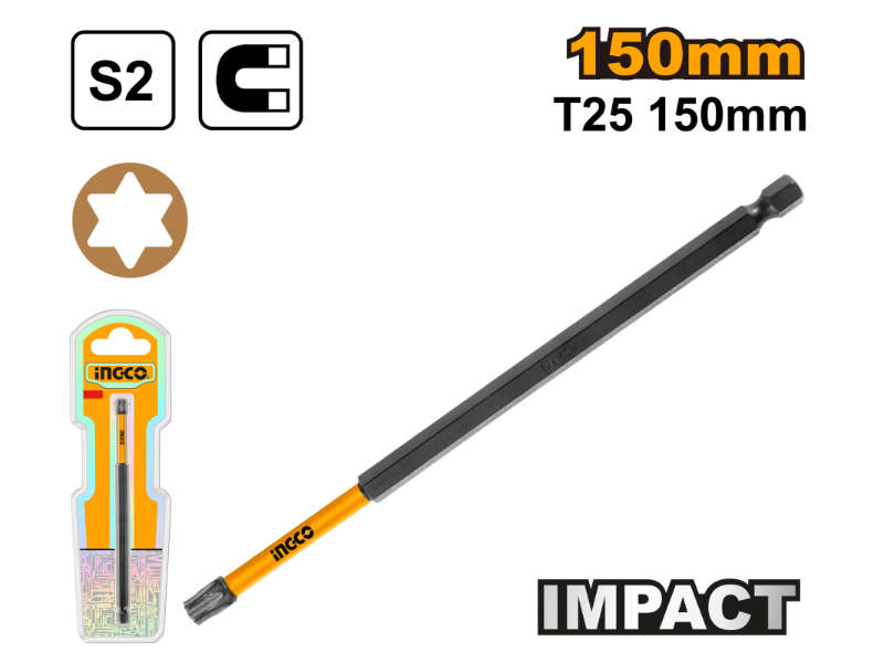 Ingco S/d Bit Impact T25 150mm S2  1pc