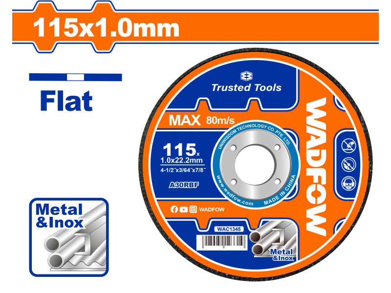 Wadfow Disc Cut Metal 115mmx1.0mm