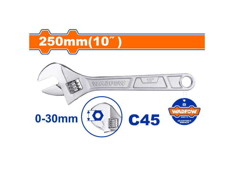 Wadfow Wrench Adj 250mm