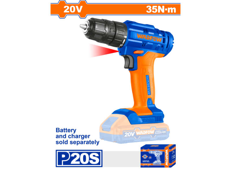 Wadfow 20v Ps+ C/l Drill 35nm