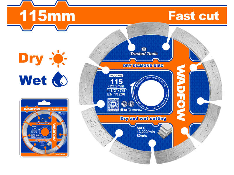 Wadfow Disc Diamond F/cut W/d 115mm