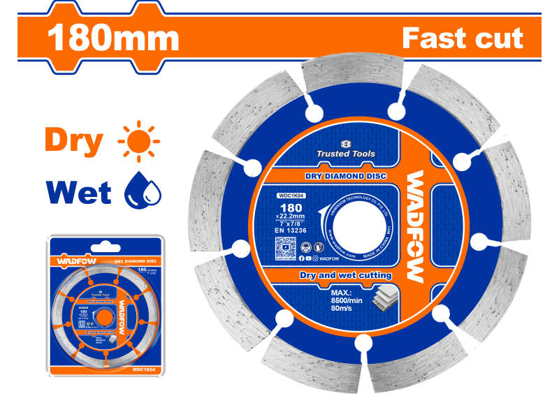 Wadfow Disc Diamond F/cut W/d 180mm