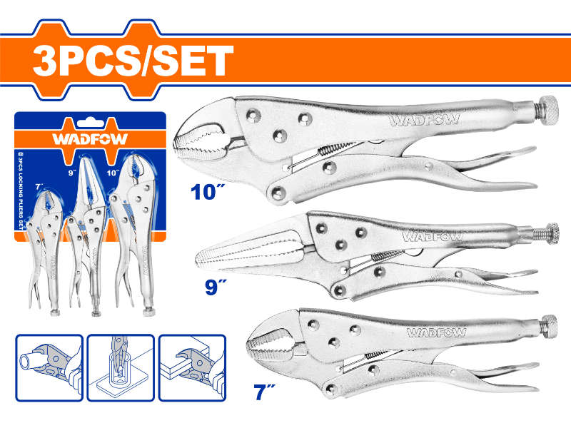 Wadfow Plier Locking Set 3pcs