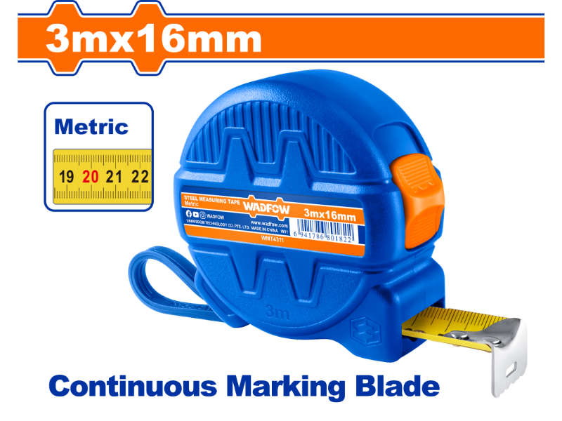Wadfow Tape/m Steel 3x16mm