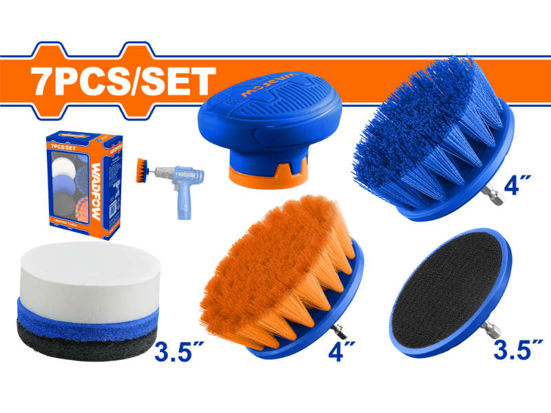 Wadfow Brush Cleaning Set 1/4 Hex 3.5 To 4 7pcs