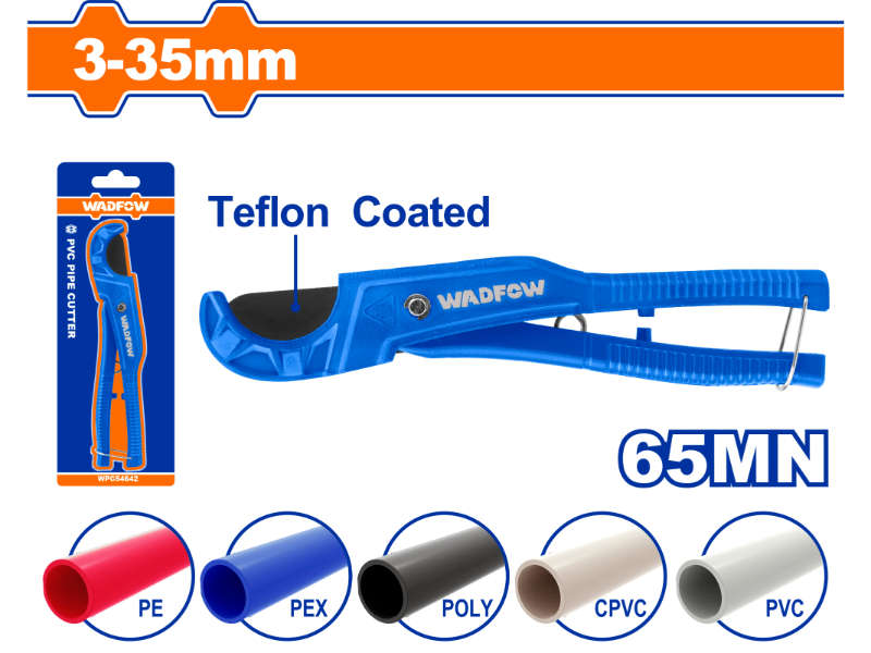 Wadfow Pipe Cutter Pvc 3-35mm 65mn 207mm