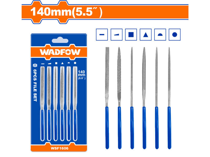 Wadfow File Set 140mm 6pcs