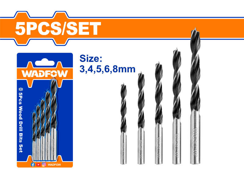 Wadfow D/bit Wood Set 5pcs