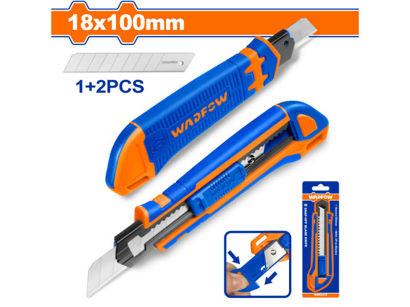 Wadfow Knife S/off 18x100mm 3pcs Bld