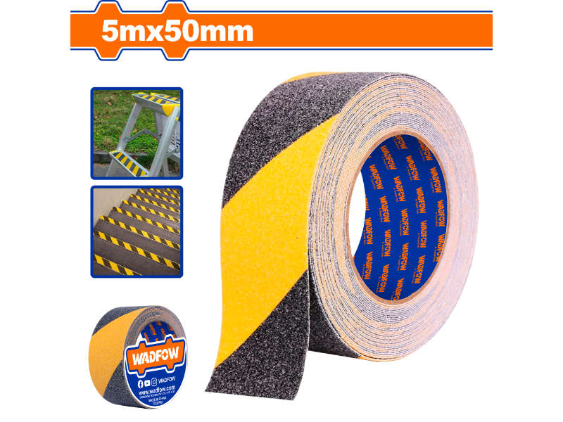 Wadfow Tape Anti Slip Y/b 0.78mmx50mmx5m 6p/roll