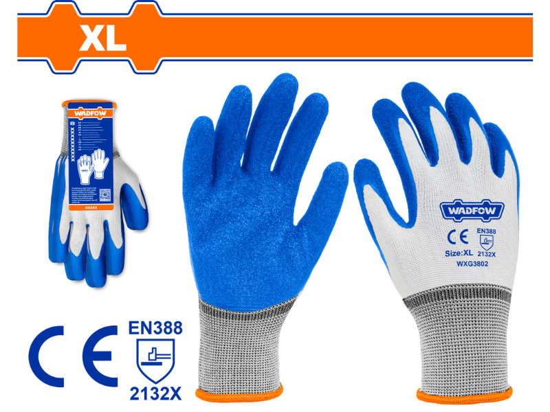 Wadfow Glove Latex Knitted Cuff Xl
