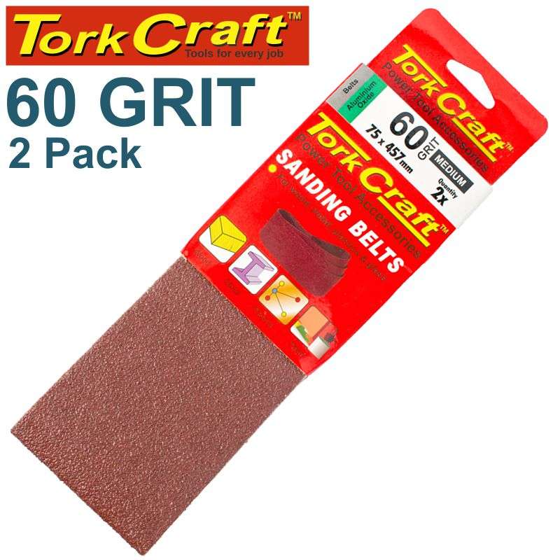 Tork Craft Sanding Belt 75 X 457mm 60grit 2/pack