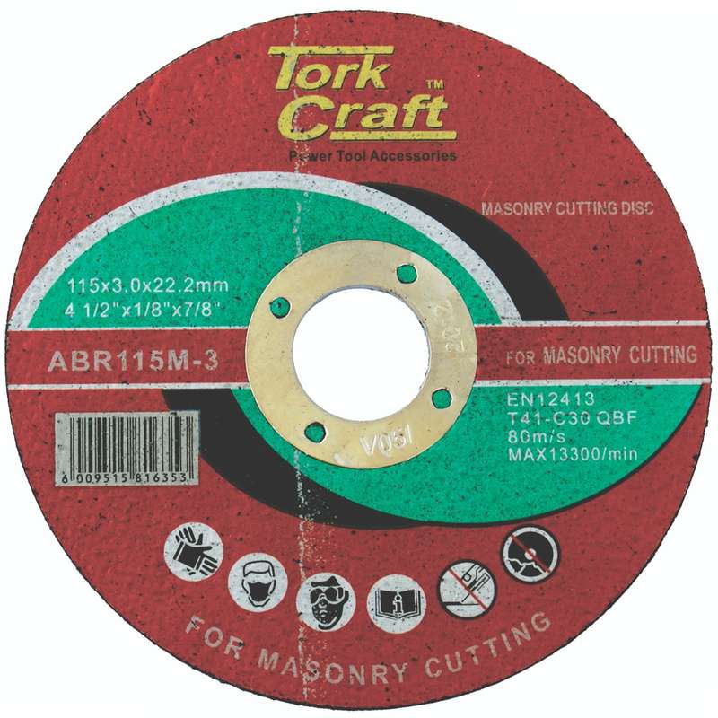 Tork Craft Cutting Disc Masonry 115 X 3.0 X 22.22mm