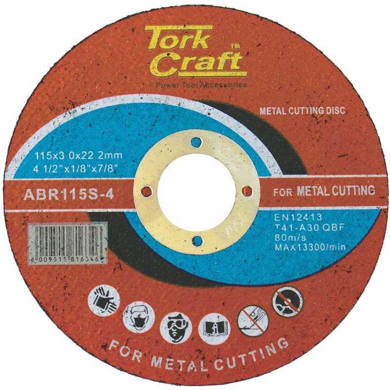 Tork Craft Cutting Disc Steel & Ss 115 X 3.0 X 22.22 Mm