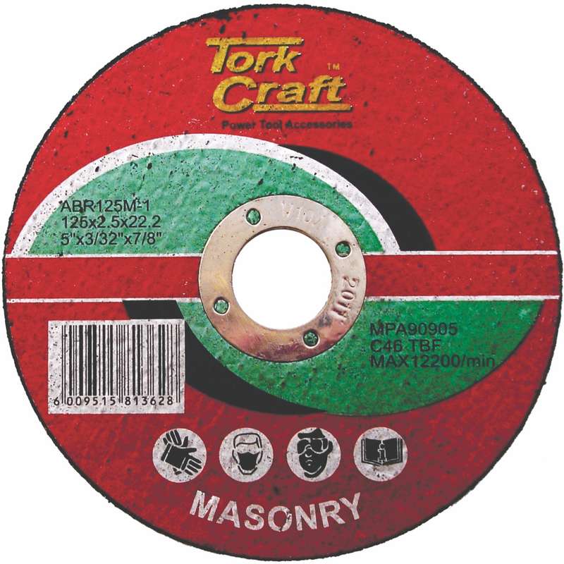 Tork Craft Cutting Disc Masonry 125 X 2.5 X 22.2mm