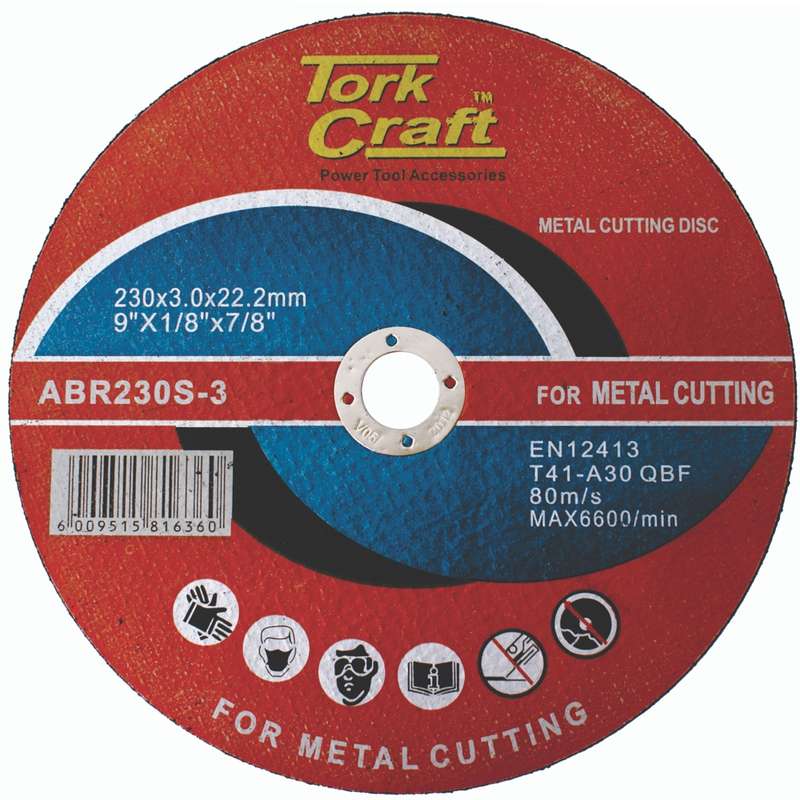 Tork Craft Cutting Disc Steel And Ss 230 X 3.0 X22.22mm