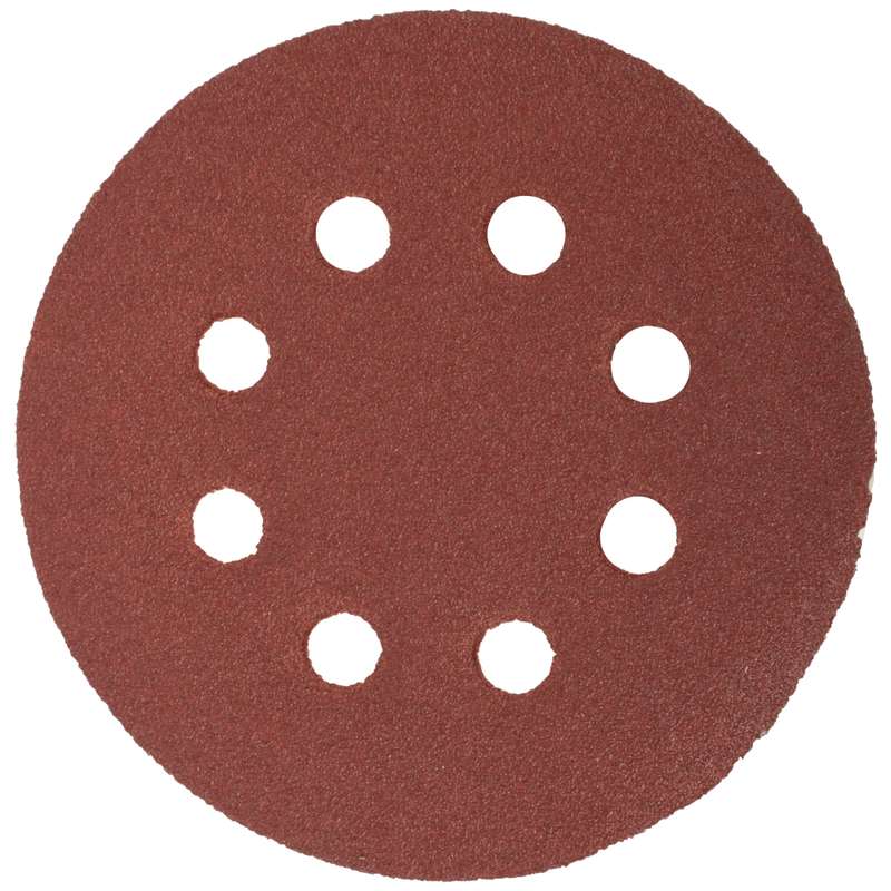 Tork Craft Sanding Disc 125mm 80 Grit With Holes 10/pk Hook And Loop