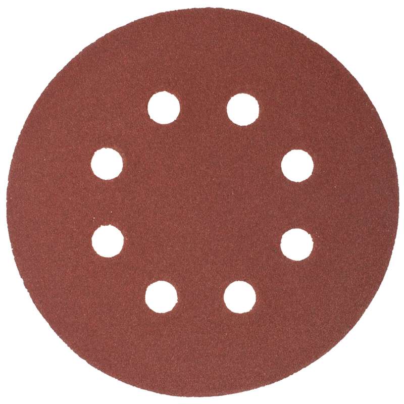Tork Craft Sanding Disc 125mm 120 Grit With Holes 10/pk Hook And Loop