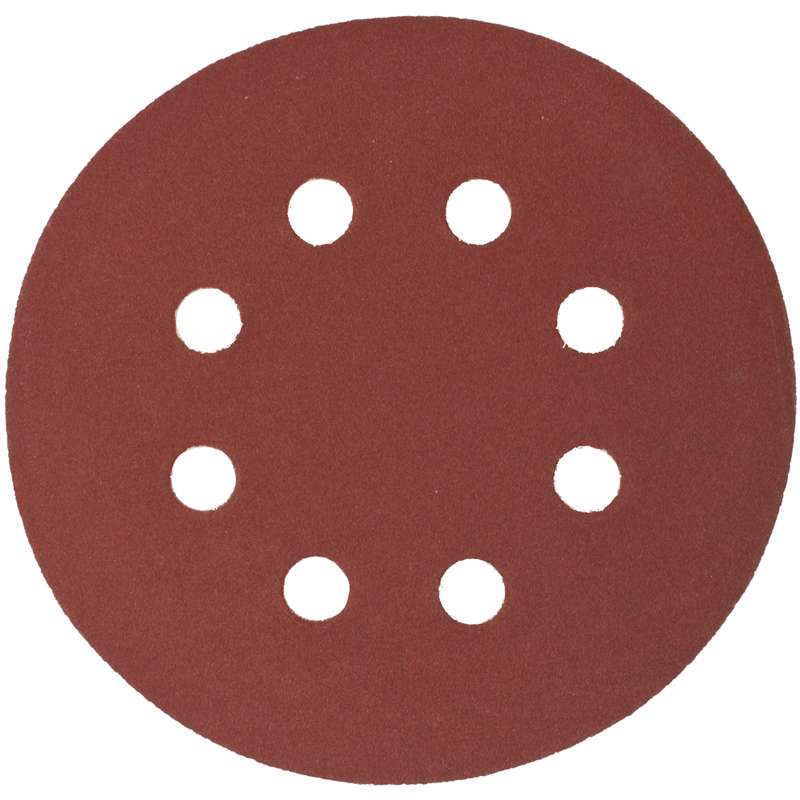 Tork Craft Sanding Disc 125mm 240 Grit With Holes 10/pk Hook And Loop