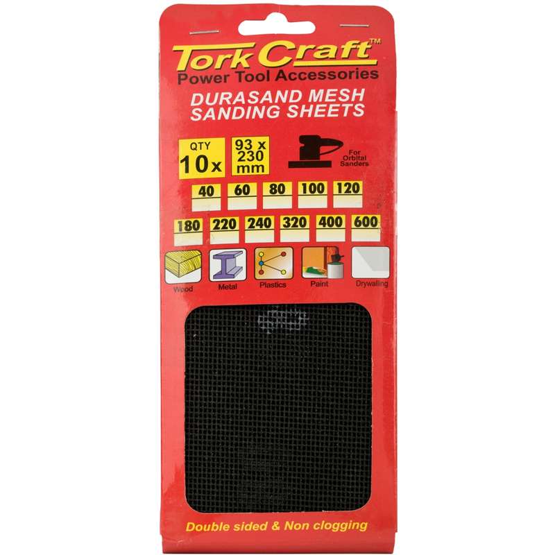 Tork Craft Durasand Mesh Sanding Sheet 240grit 93 X 230mm 10pc Per Pack