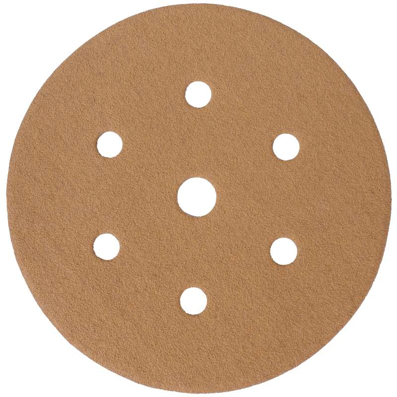 Tork Craft Gold Disc (50 Pieces) 120 Grit 150mm X 6+1 Holes Hook And Loop