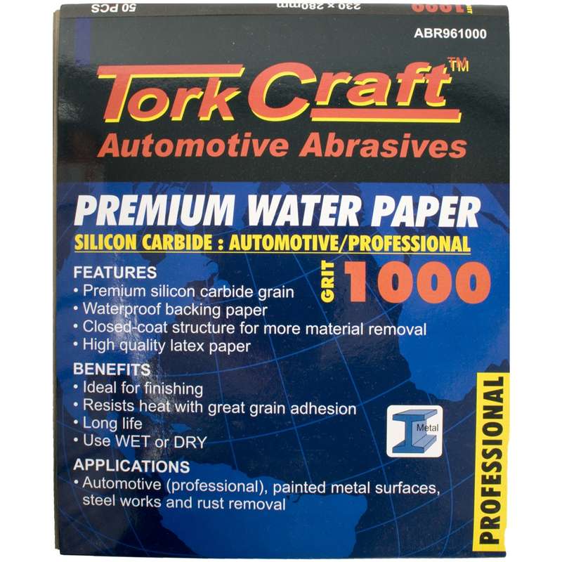 Tork Craft Premium Waterproof Paper  1000 Grit 230  X 280 (50 Piece) Automotive