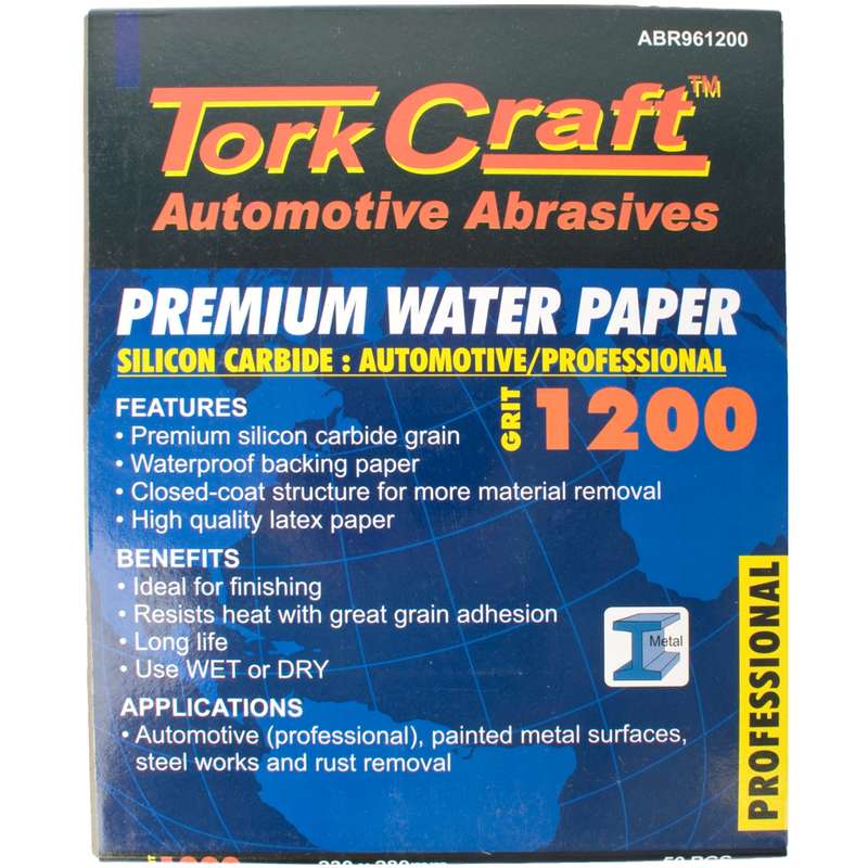 Tork Craft Premium Waterproof Paper  1200 Grit 230  X 280 (50 Piece) Automotive