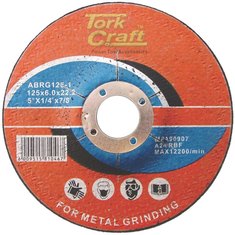 Tork Craft Grinding Disc For Steel 125 X 6.0 X 22.22mm