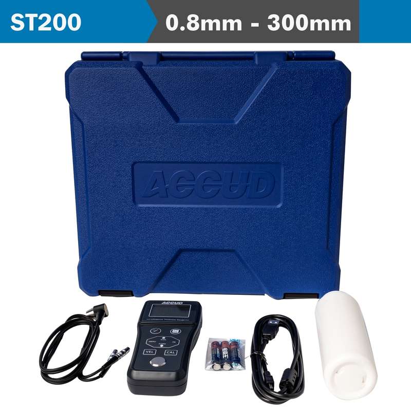 Accud Ultrasonic Thickness Gauge 0.8-300mm Gen. Use 5.0mhz