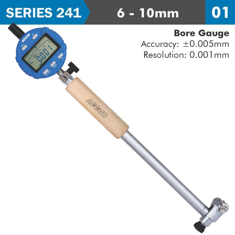 Accud Dig. Precision Bore Gauge 6-10mm 0.012mm Acc. 0.001mm Grad.