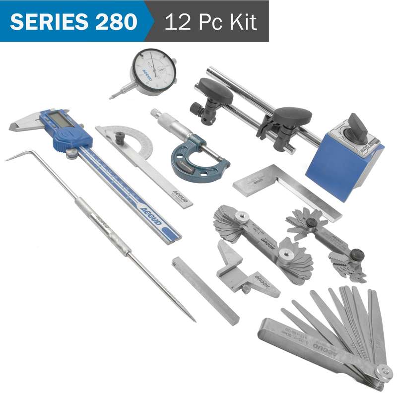 Accud 12pce Measuring Tool Set In Alumin