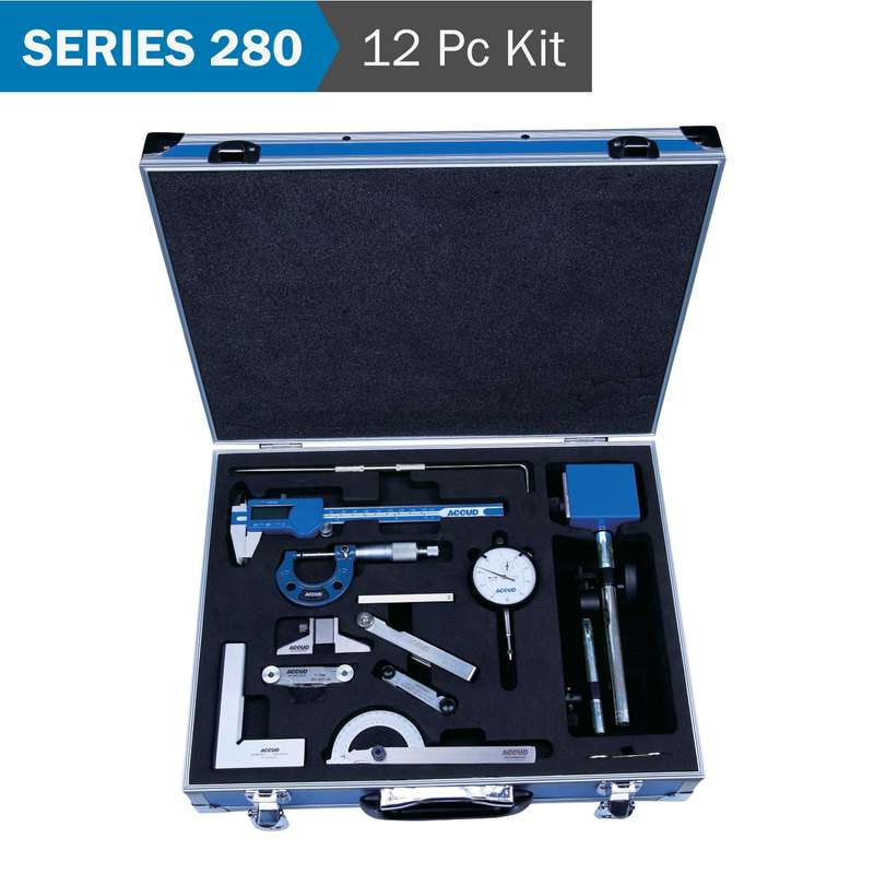 Accud 12pce Measuring Tool Set In Alumin
