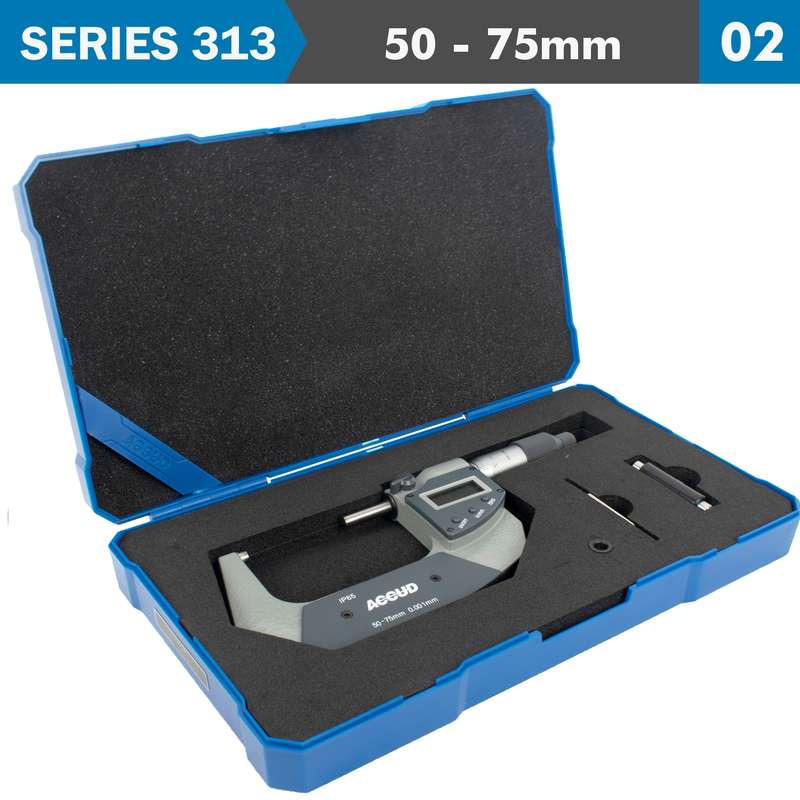 Accud Dig. Outside Micrometer 50-75mm 0.004mm Acc. Ip65 0.001mm Res.