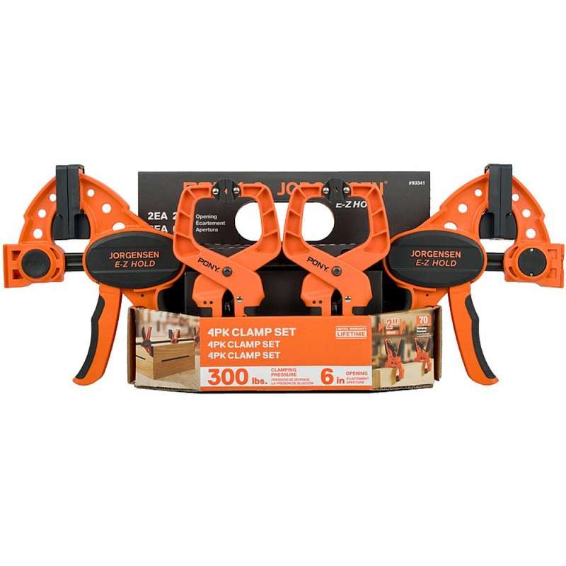Pony Jorgensen 4pc Clamp Set 2 X 6inch 150mm Trig