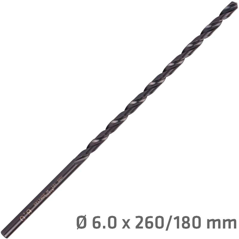 Alpen Hss Drill Bit 6mm 260 X 180 Extra Long