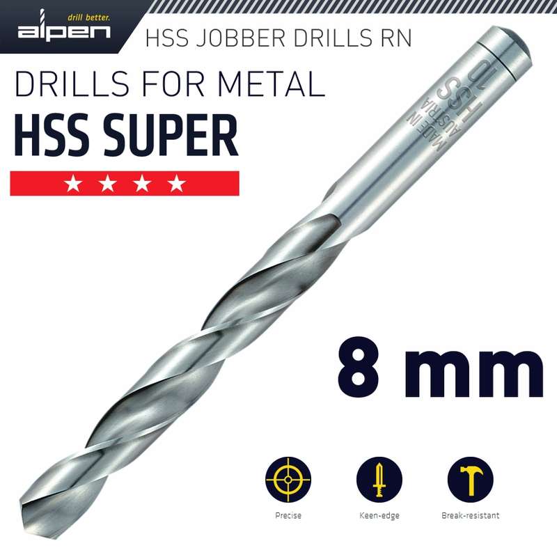 Alpen Hss Super Drill Bit 8mm