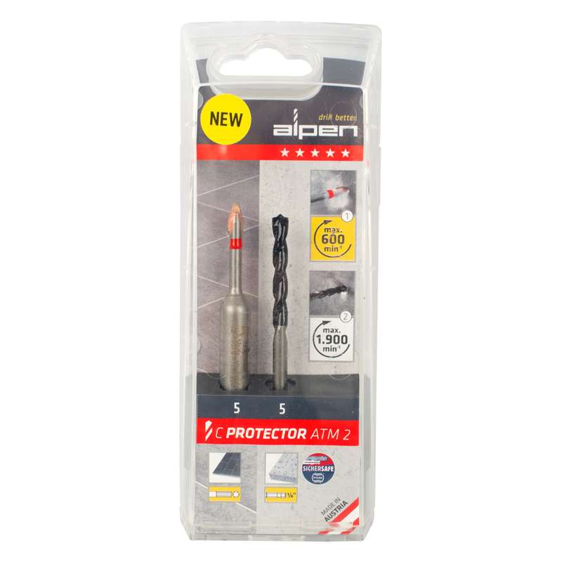 Alpen 5.0mm X2 Concrete  C Protector Drill Bits