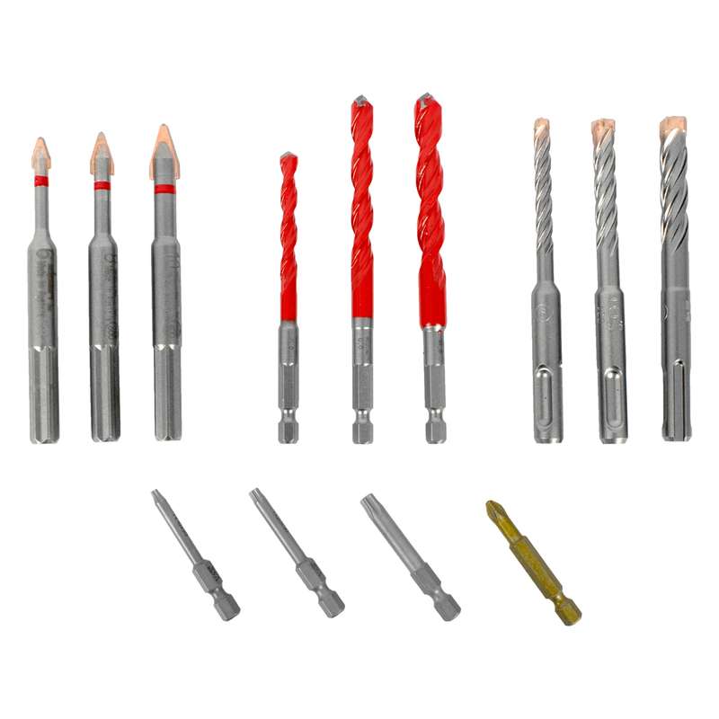 Alpen Drill-screwset Kit 13 13 Pcs C Prot,multi 6-kant,sds-plus Force X4 Bit
