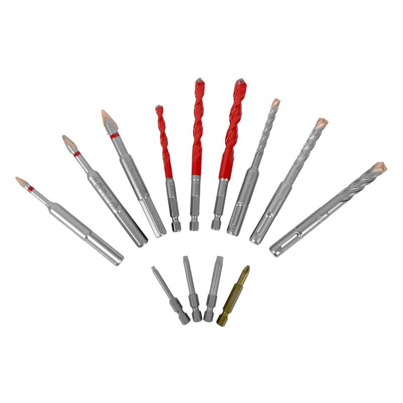 Alpen Drill-screwset Kit 13 13 Pcs C Prot,multi 6-kant,sds-plus Force X4 Bit