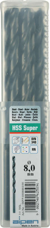 Alpen Hss Drill Bit Long 5 X 132mmbulk