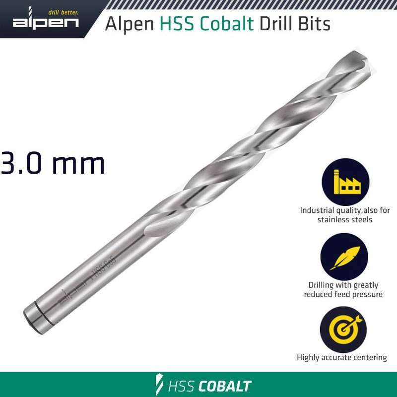 Alpen Hss Cobalt Bulk Din 338 Rn,  3.0