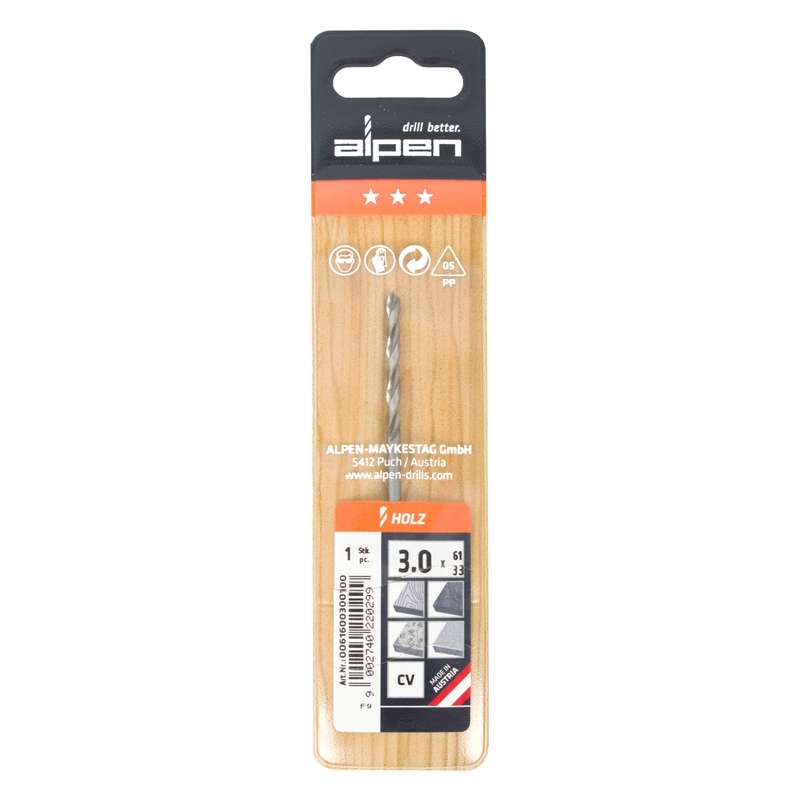 Alpen Wood Drill Bit 3 X 61mm