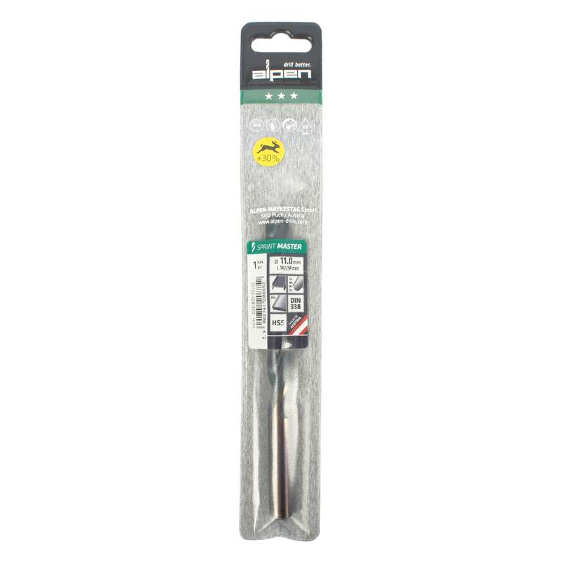 Alpen Hss Sprint Master  11.0mm X1 Sleeved Din338 Alpen Drill Bit