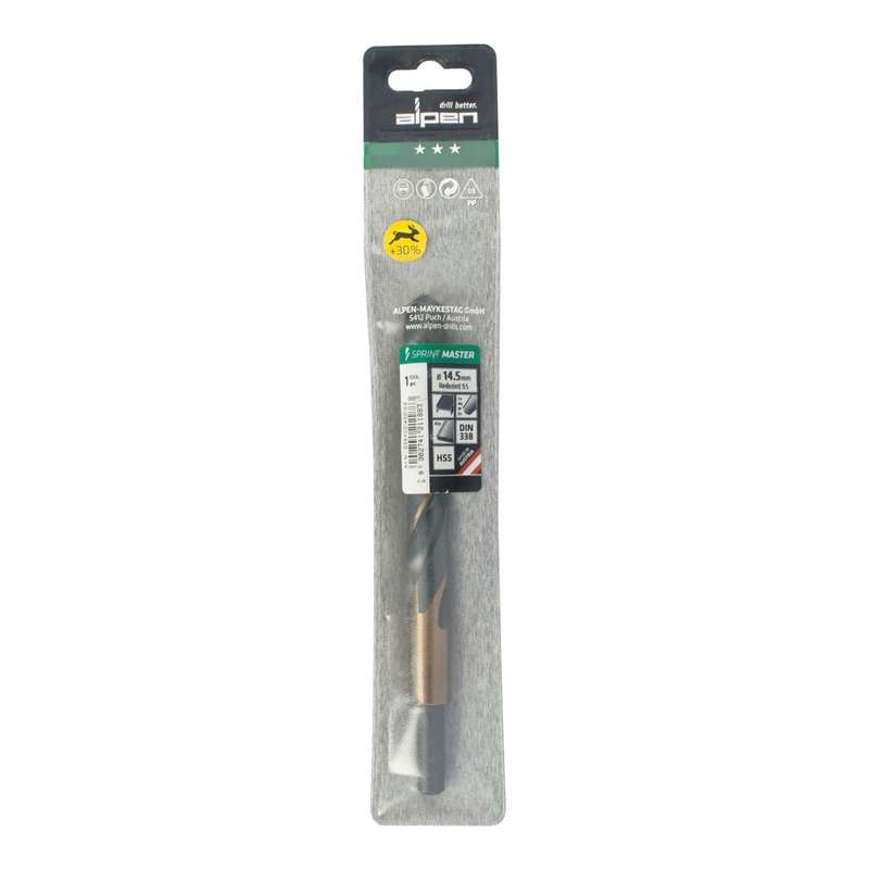 Alpen Hss Sprint Master 14.5mm Red Shank 9.5mmx1 Sleeved Din338 Alpen Drill