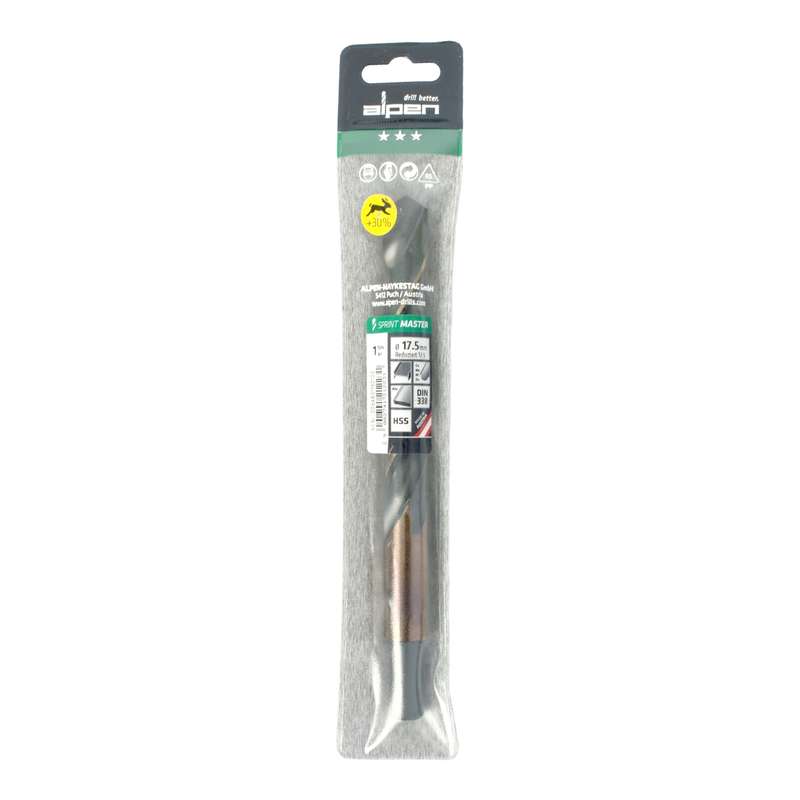 Alpen Hss Sprint Master 17.5mm Red Shank 12.5mm X1 Sleeved Din338 Alpen Dril
